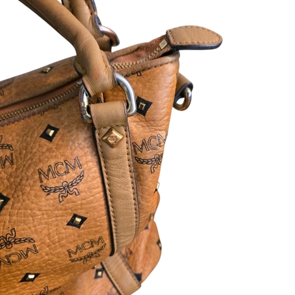 MCM Tan Monogram Shoulder Bag - Picture 5 of 6